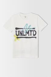 DeFacto Póló Nyomattal, Size 134, 100% pamut, fehér színű