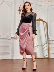 Shein MIDI Szoknya Rózsaszín Kötött Basic 38 M Eac