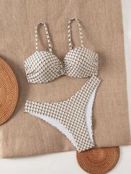 Shein DC26208 Shein Kontrasztos Varrott Fürdőruha (38) L