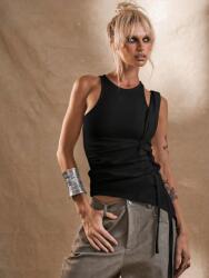 Shein IC32301 Musera Fekete Aszimmetrikus Felső (38) L