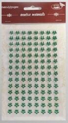 Academy Stiker kristályokkal Virágok zöld 8mm 112db