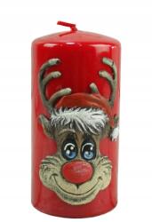 Art-Pol Gyertyatartó piros karácsonyi gyertya Rudolf H14 (112930)