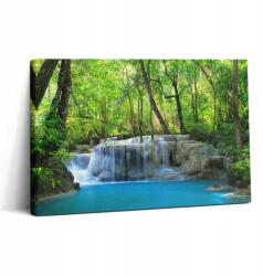Wallfluent Canvas Vászonkép Konyha Ökológiai Tájkép Vízesés az erdőben 30x20 cm (010030010150000075315)