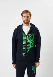 Plein Sport Sötétkék Cipzáras Pulóver Nyomott Mintával (XL) (593882)