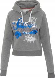 Superdry szürke flitteres pulóver, Size 38, pamut, ezüst (389813)