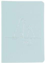 TopTimer Határidőnapló TOPTIMER Pastel P015 A/5 heti fehér lapos kék 2026 (T015P-004) - papir-bolt