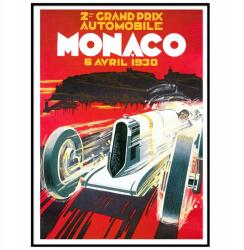  Fali poszter Grand Prix Monaco 1930 50x70 cm (Plakat Samochody Auta Wyścigi)