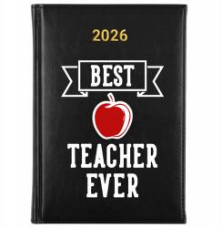 FunnyCase Könyvnaptár 2026 Best Teacher Ever Fekete Tervező Ajándék Minták (Kalendarz Czarny BEST TEACHER EVER)