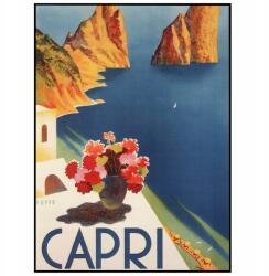  Poszter Capri Olasz Sziget Utazás Nyaralás Kép A3 (podróże plakaty turystyczne obrazy)