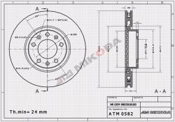 ATM Mikoda Tárcsa Ham. prz. peugeot 0582/ATM