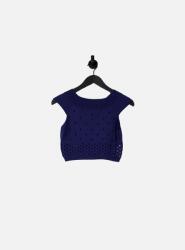 Fracomina Sötétkék Kötött Top, Size S, 63% viszkóz, 37% nylon (397272)