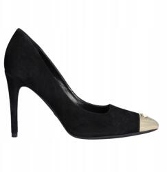 Liu Jo Női bőr magassarkú cipő Liu Jo velúrbőr fekete divatos méret 39 (SF3145 P0021 22222)