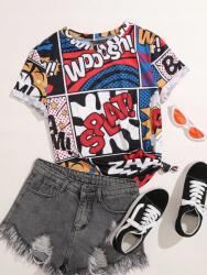 Shein Női Póló Többszínű Print