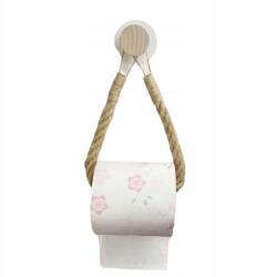 Kézzel Szőtt Juta Papír Tartó Boho Dikom Fa Fúrás Nélkül (DIKOM-BOHO-WIESZAK)