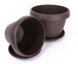 EU Virágedény Dália 2, 5 l alátéttel barna