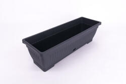 Elif Plastic Virágláda alátéttel Verbéna 13, 75L antracit