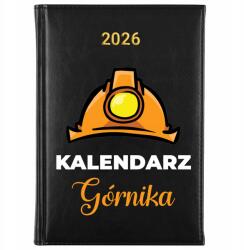 FunnyCase Könyvnaptár 2026 Bányász Naptár Fekete Tervező Ajándék Minták (Kalendarz Czarny KALENDARZ GÓRNIKA)