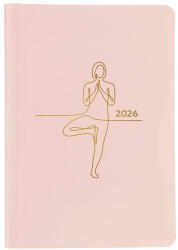 TopTimer Határidőnapló TOPTIMER Pastel P015 A/5 heti fehér lapos rózsaszín 2026 (T015P-00E) - papir-bolt