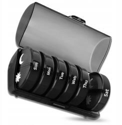  Gyógyszeres Doboz Tablettákhoz 7 Napos Szervező Kazetta Heti Gyógyszeres Doboz Tok (Pudełko organizer tygodniowy na leki okrągły)