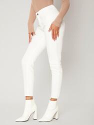 Shein CC12115 Shein Farmer Nadrág Cső Magas Derekú Fehér 30