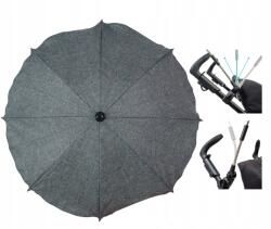 Skyline Esernyő babakocsihoz szürke Len kerek napellenző 75cm UV50 szűrő Pl (POs0039)