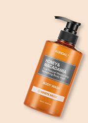 KUNDAL Gel de duș Honey & Macadamia Pure Body Wash White Musk - 500 ml