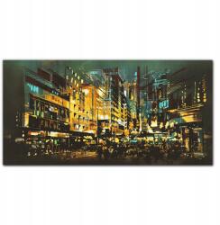 Coloray Vászonkép keretben Város éjszaka 100x50 cm (010030010010000017554)