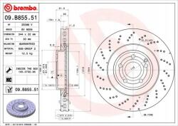 Brembo 2 db-os első féktárcsa szett 344x32 V Brembo 09. B855.51