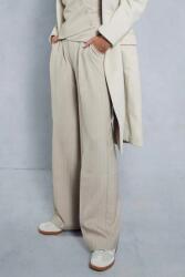  Bézs Klasszikus Hosszú Egyenes Szárú Nadrág Csíkos Misspap 40-ES