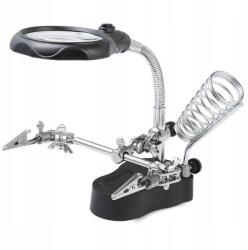 Rozz Nagyító harmadik kéz fogantyú LED-ek mozgatható karok forrasztópáka tartó (09049_rozz_gabA_okz)