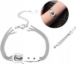 EdiBazzar Női Karkötő Ezüst Színű Rozsdamentes Acélból, 18K Arannyal Bevonva (BRANSOLETKA ZE STALI 316L CHIRURGICZNEJ 18k)