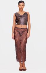 Prettylittlething KC92309 Aszimmetrikus Szatén Felső Prettylittlething (11) XXL