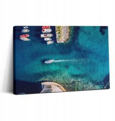 Wallfluent Vászonkép Gyönyörű Nyomtatás Csónakok a tengeren 30x20 cm (010030010150000075794)