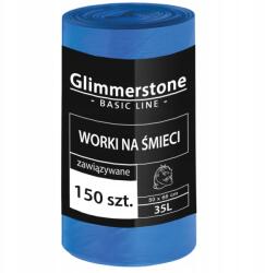 Glimmerstone Csomózott Szemeteszsák 35L 150 Db Vastag, Erős Minőségi (GLIMMERSTONE 150xWORKI NA ŚMIECI WIĄZANE 35L)