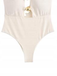 Shein Egyrészes Fürdőruha Krémszínű 40 L__L