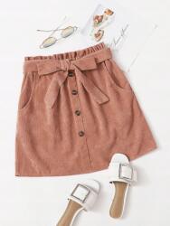 Shein WC24322 Shein Kordbársony Mini Paperbag Szoknya (38) S