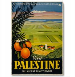  Vintage poszter Palesztina Szent Föld Retro A3 (Plakaty na ścianę Podróże travel A3)