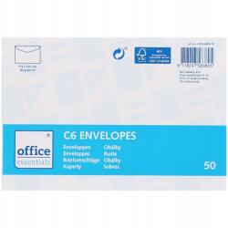 Office Essentials C6 boríték ablak nélkül (114 x 162 mm) fehér, 50 db