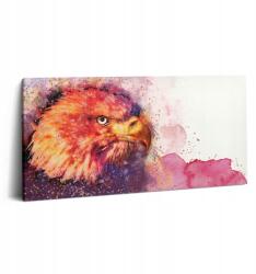 Wallfluent Vászonkép Canvas Vászon Keret Fa Edzőterem Akvarell Madár Sas 100x50 (010030010010000074659)