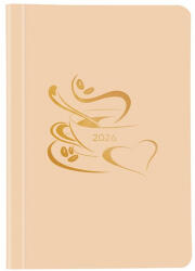 TopTimer Határidőnapló TOPTIMER Pastel P015 A/5 heti fehér lapos lazac 2026 (T015P-009) - papir-bolt