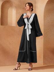 Shein KC14115 Shein Kontrasztos Ruha Maxi Hosszú Ujjú (14) L