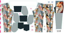 Takoy Panel szabásmintával 110 softshell nadrágra békés oroszlán