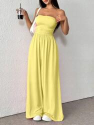 Shein IC54308 Shein Sárga Melegítő Overál Nyitott Vállakkal (40) Xs