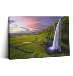 Wallfluent Vászonkép Canvas A dolgozószobába Fali Dekoráció Tájkép Fél és Vízesés 30x20 cm (010030010150000276825)