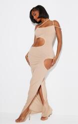 Prettylittlething Bézs Maxi Ruha, Size 44, 95% poliészter