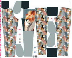 Takoy Panel szabásmintával 158 softshell nadrágra békés oroszlán