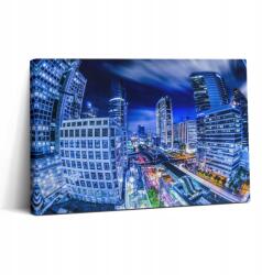 Wallfluent Canvas Vászonkép Nappaliba Ökológiai Éjszakai Kilátás Bangkok városára (010030010150000074764)