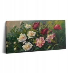 Wallfluent Vászonkép Ökológiai Hálószobába Festett Gyönyörű Virágok 100x50 cm (010030010010000276852)