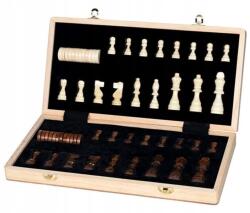 Goki Fából készült sakk Dámajáték 2in1 Mágneses játékok gyerekeknek Goki