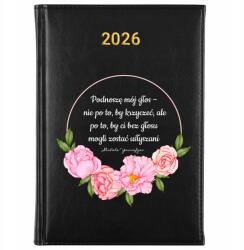 FunnyCase Könyvnaptár 2026 Felemelem A Hangom Fekete Tervező Ajándék Minták (Kalendarz Czarny PODNOSZĘ MÓJ GŁOS)